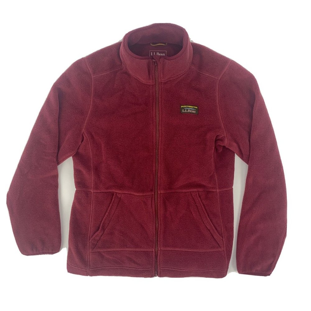 Women's L.L. Bean Mountain Classic Long Sleeve Full Zip Fleece Jacket Red XS Reg